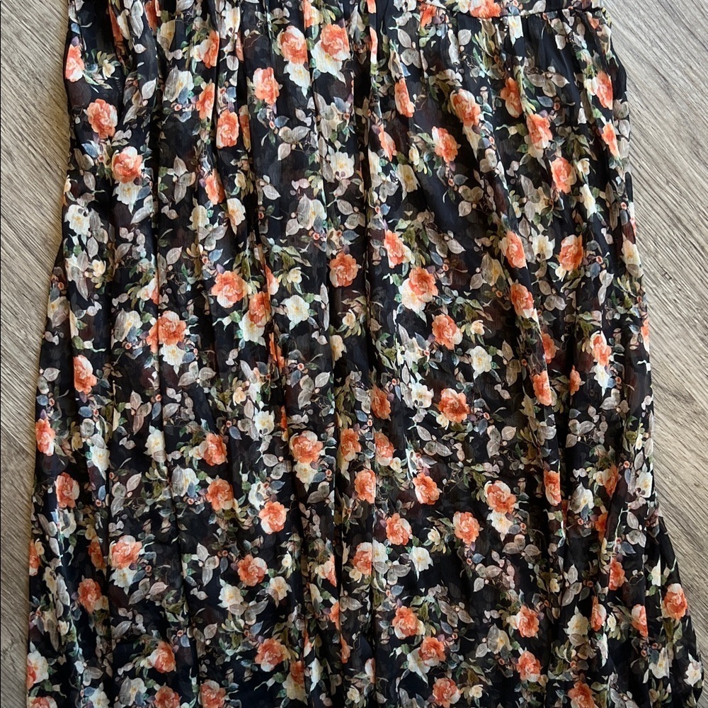 Promesa Strapless Black Floral Dress Size S - Picture 4 of 6